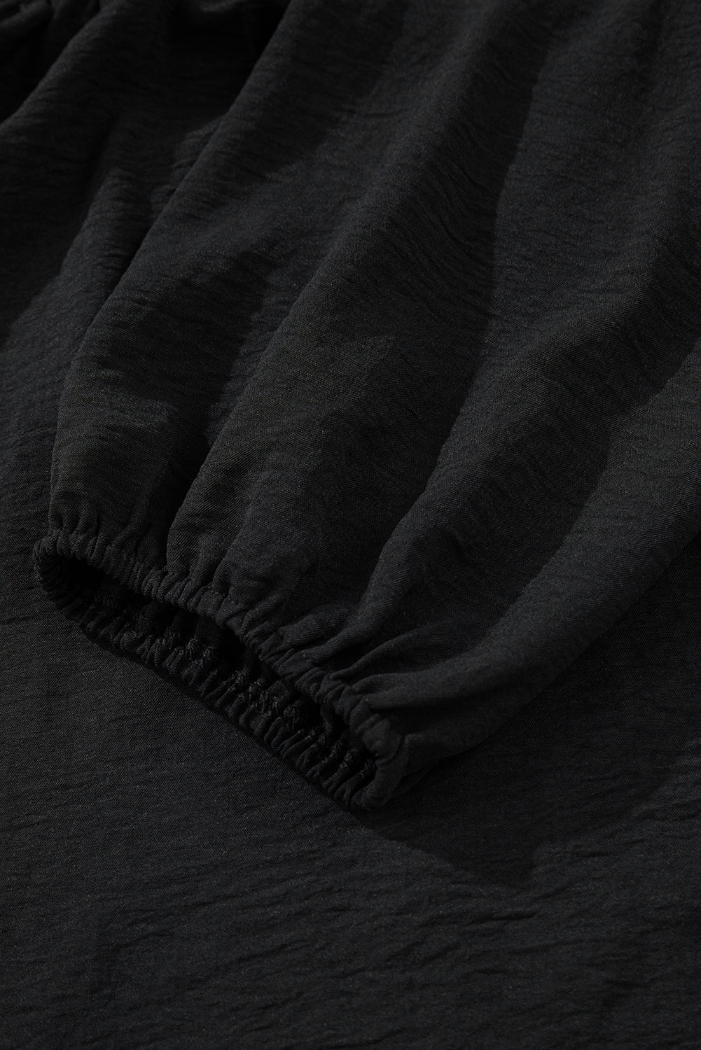 Black Bow Tie Neck 3/4 Sleeve Casual Blouse