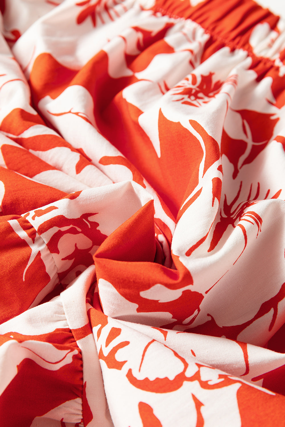 Red High Split Floral Western Cowgirl Maxi Skirt