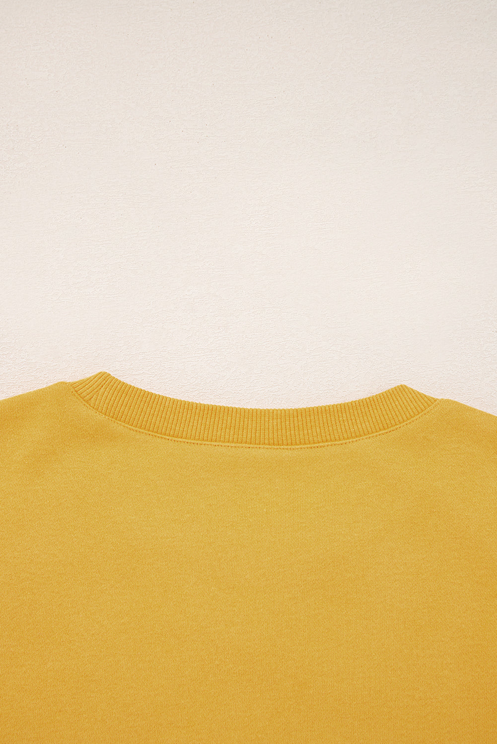 Citrus Pleated Balloon Sleeve Pullover Solid Sweatshirt